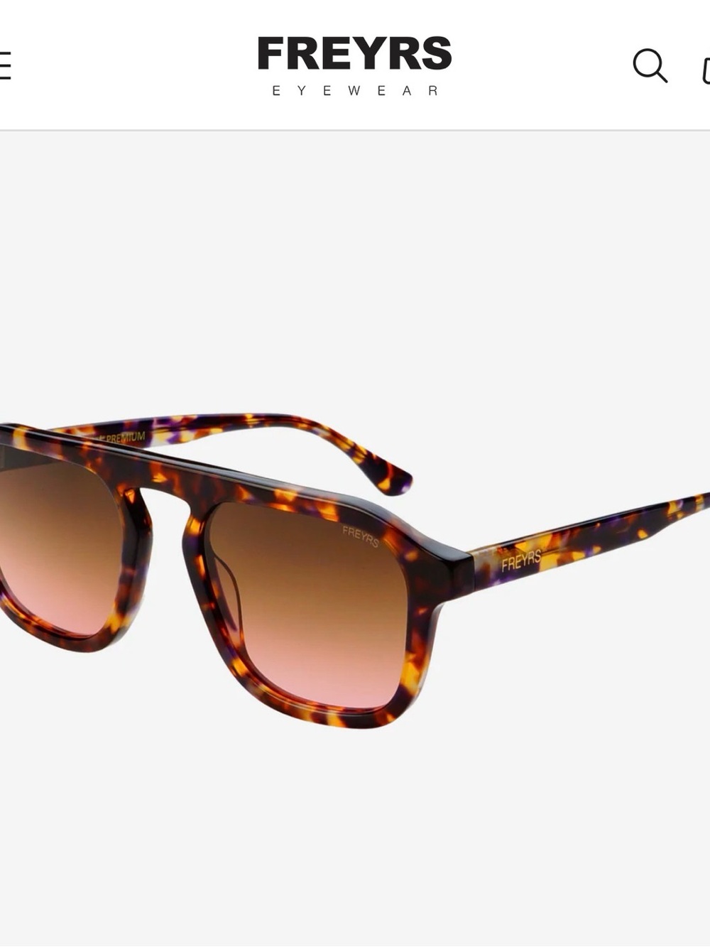 FREYRS Women’s Tortoiseshell Sunglasses - Brown Gradient Lenses